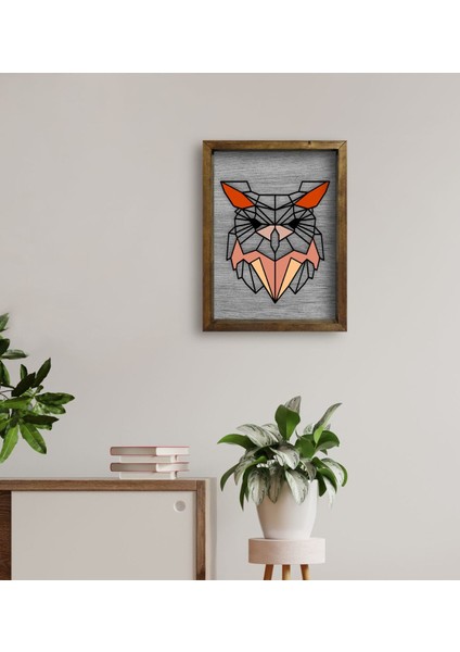 Gift Baykuş Tasarımlı Doğal Masif Ahşap Çerçeveli Tablo 45X65CM-1 fırsatları