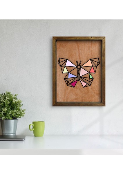 Gift Kelebek Tasarımlı Doğal Masif Ahşap Çerçeveli Tablo-1 modelleri