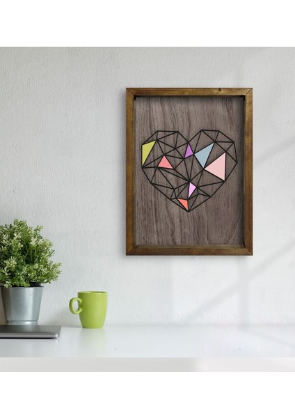 Gift Kalp Tasarımlı Doğal Masif Ahşap Çerçeveli Tablo-1 modelleri
