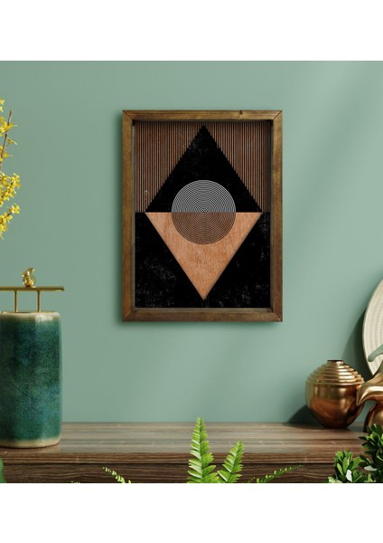 Gift Modern Art Tasarımlı Doğal Masif Ahşap Çerçeveli Tablo 45X65CM-9 fiyatları