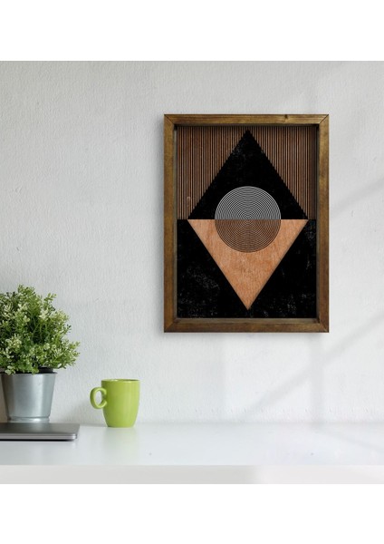 Gift Modern Art Tasarımlı Doğal Masif Ahşap Çerçeveli Tablo 45X65CM-9 modelleri