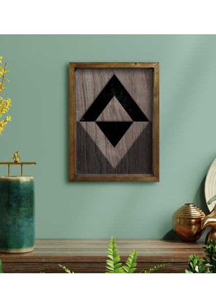 Gift Modern Art Tasarımlı Doğal Masif Ahşap Çerçeveli Tablo 45X65CM-10 fiyatları