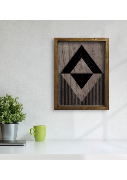 Gift Modern Art Tasarımlı Doğal Masif Ahşap Çerçeveli Tablo 45X65CM-10 modelleri