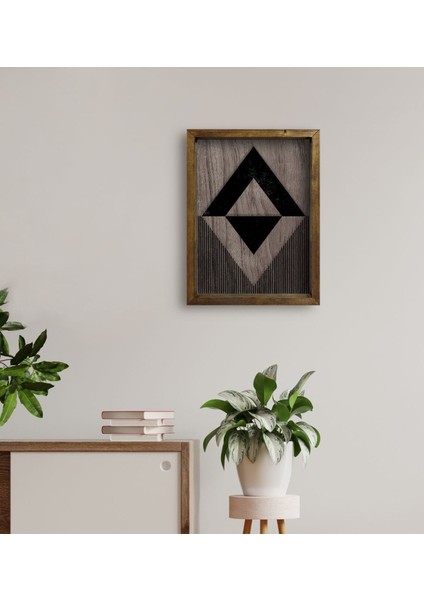 Gift Modern Art Tasarımlı Doğal Masif Ahşap Çerçeveli Tablo 45X65CM-10 fırsatları