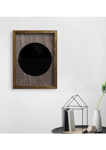 Gift Modern Art Tasarımlı Doğal Masif Ahşap Çerçeveli Tablo 45X65CM-2
