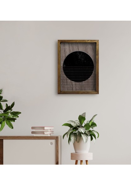 Gift Modern Art Tasarımlı Doğal Masif Ahşap Çerçeveli Tablo 45X65CM-2 fırsatları