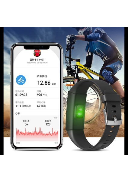 V100S Nabız Vücut Sıcaklığı Monitör IP68 Çoklu Spor Modları Akıllı Bileklik (Yurt Dışından)