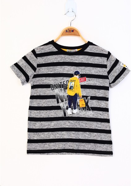 Sweater Siyah Yıldız Desenli Taşlı Kadın T-Shirt