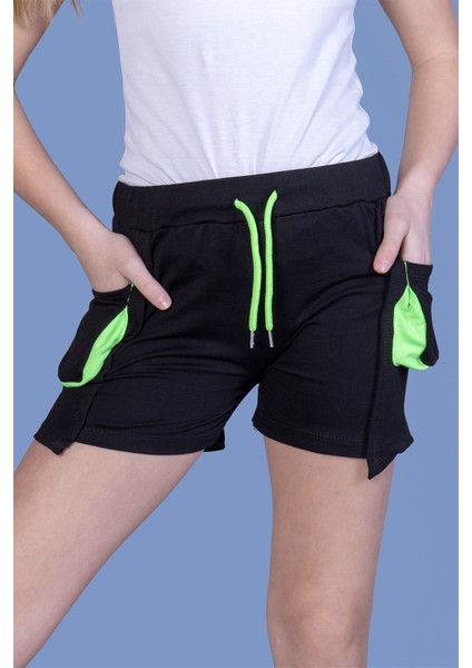 Toontoy Kız Çocuk Iki Yanı Cep Detaylı Şort