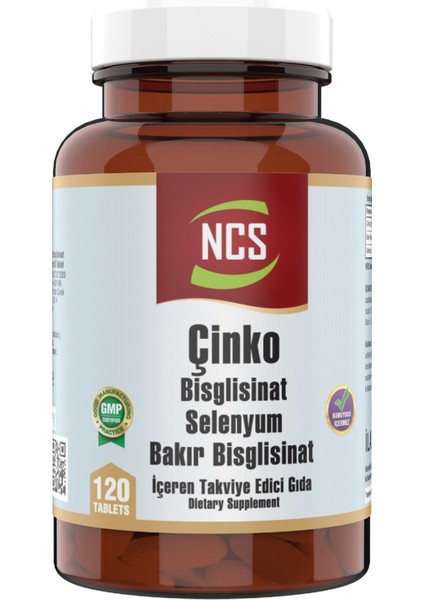 Çinko Bisglisinat & Bakır Selenium 120 Tablet