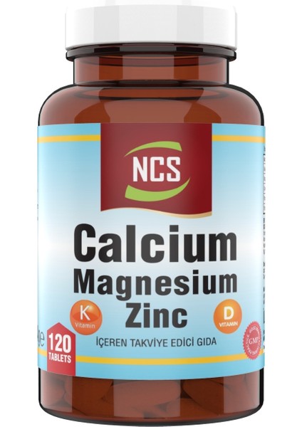 Calcium Magnesium Çinko D&k Kalsiyum Vitamin 120 Tablet