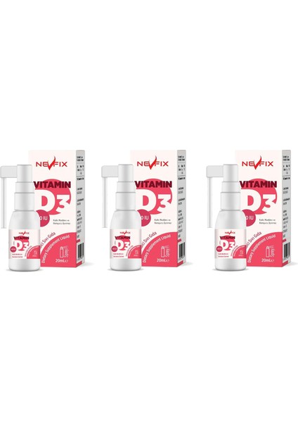 Vitamin D3 400 Iu 20 ml Sprey 3 Kutu