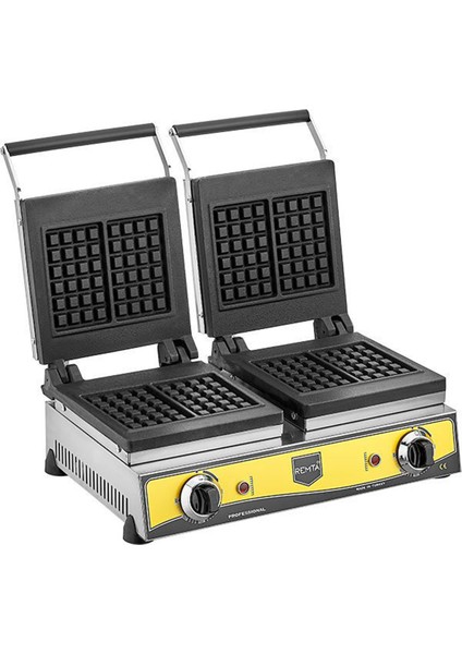 W14 Çiftli Kare Model Elektrikli Waffle Makinesi