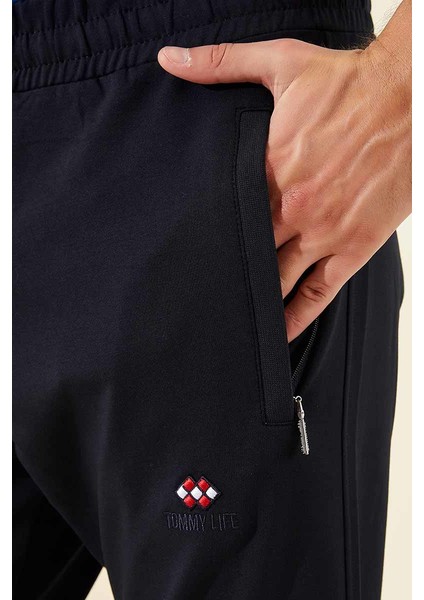 Lacivert Erkek Fermuar Cepli Dar Kesim Jogger Eşofman ALT-84343 fırsatları