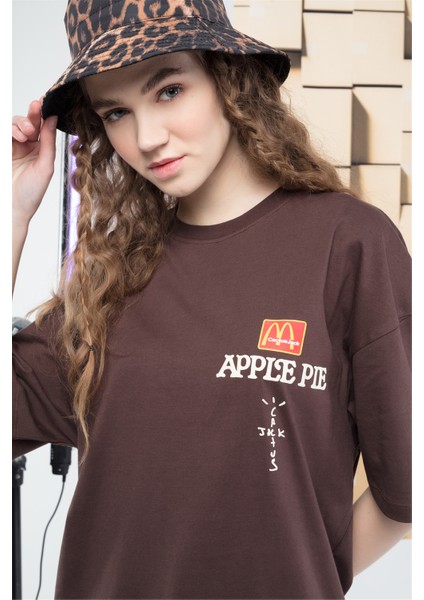 Unisex Applepie Cactusjack Tshirt Kahverengi