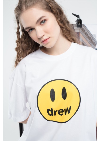 Unisex Drew Tshirt Beyaz