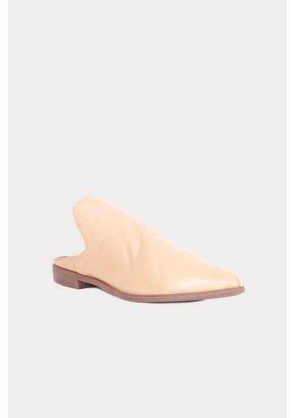 Bej Deri Kadın Düz Terlik fiyatları