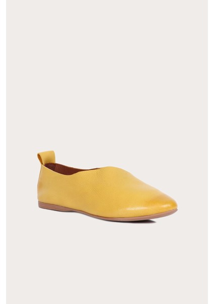 Bueno Sarı Deri Kadın Düz Babet fiyatları