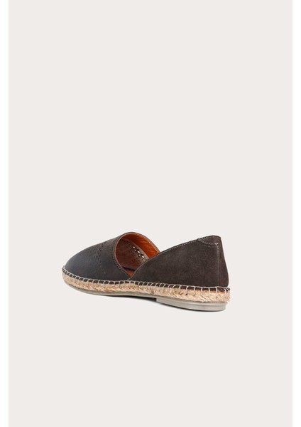 Bueno Haki Süet Kadın Espadril Babet