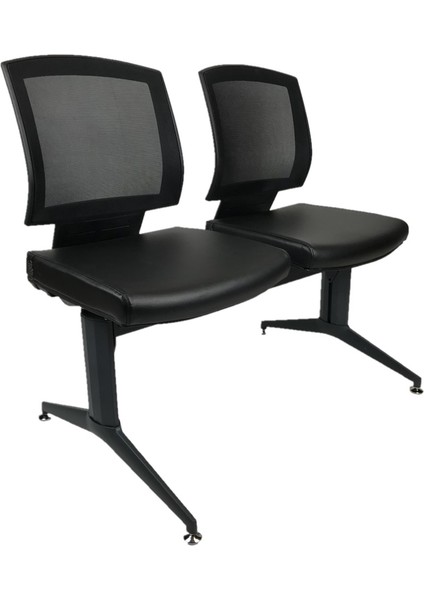 Reks Ikili Bekleme Koltuğu 322 F (Siyah Deri)