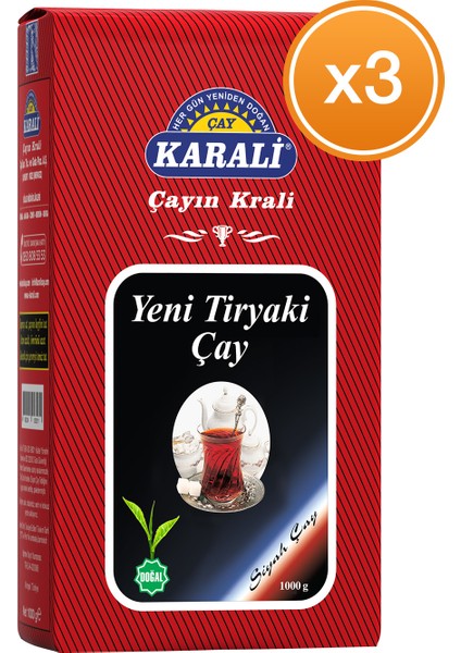 Karali Çay Tiryaki Dökme Çay 1 kg x 3 Adet