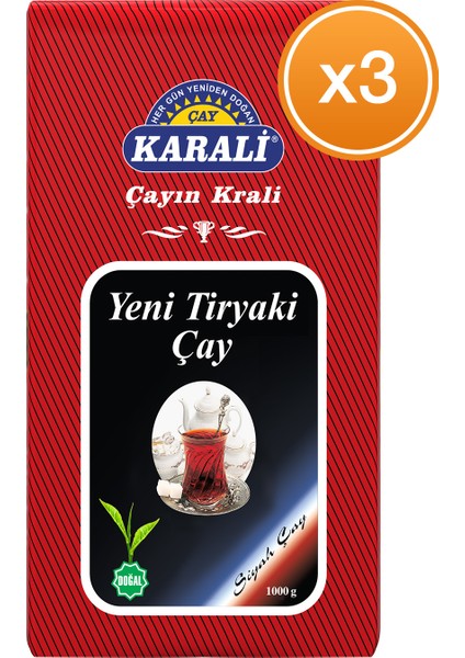 Karali Çay Tiryaki Dökme Çay 1 kg x 3 Adet