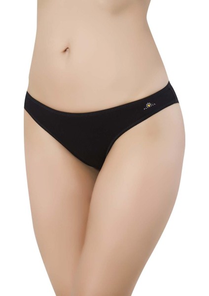 6 Adet Siyah Renk Modal Slip Külot