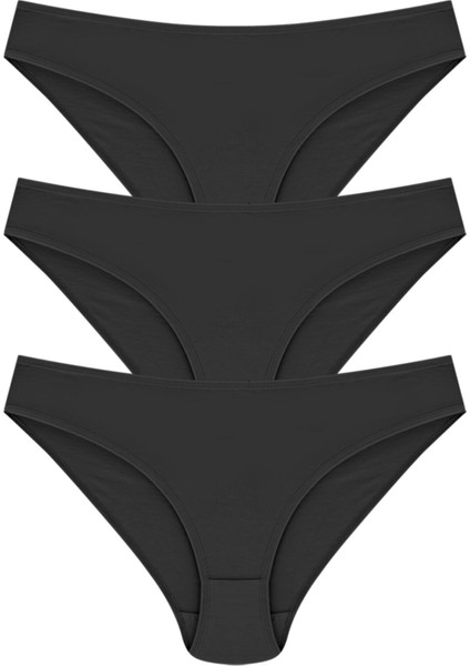 3 Adet Siyah Renk Bikini Külot