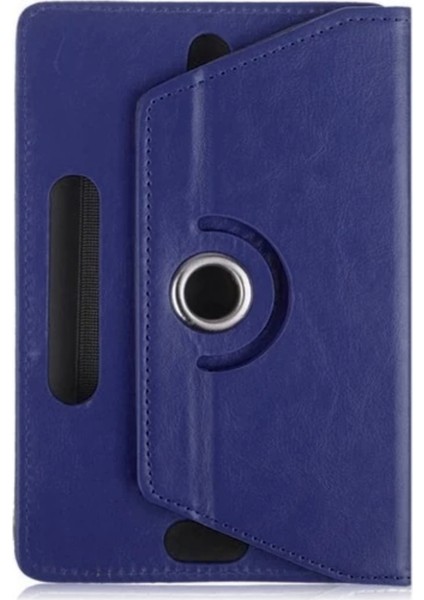 Alcatel Smart Tab7 Wifi 7" 360°UNIVERSAL Tablet Kılıfı ve Nano Ekran Koruyucu Lacivert