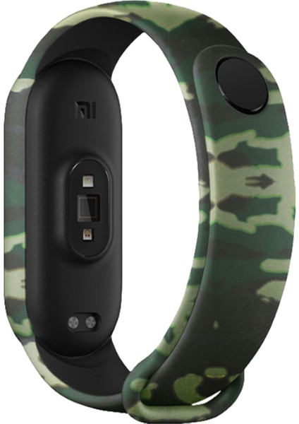 Xiaomi Mi Band 3/4 Uyumlu Kamuflaj Desenli Akıllı Bileklik Kordon Kayış Silikon modelleri