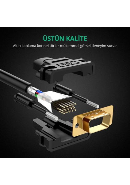 15 Pin VGA To VGA Görüntü Aktarma Kablosu 1 Metre modelleri