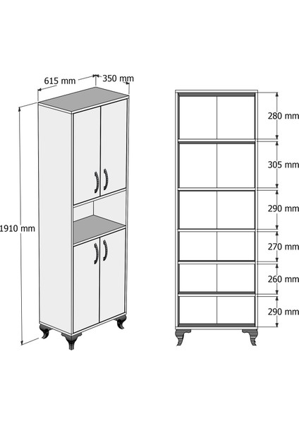 Fernıso Çok Amaçlı Mutfak & Banyo& Balkon Dolabı