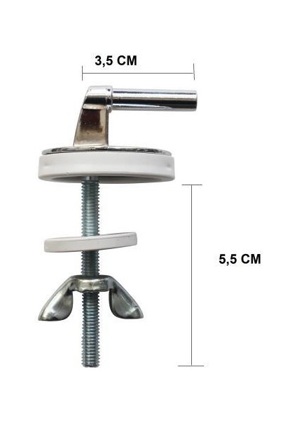 Alttan Sıkmalı Metal Klozet Kapak Montaj Vidası