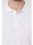 Polo Yaka Kısa Kol Dar KalıpDesenli Mixed Beyaz Erkek T-Shirt 4