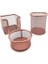 Perfore Metal Masaüstü Set Rose Gold 3'lü 1
