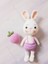 Tavşan Sunny ve Çileği Amigurumi Organik Oyuncak 1