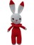 Kırmızı Miniş Tavşan Uyku Arkadaşı Amigurumi Organik Oyuncak 1