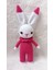 Fuşya Miniş Tavşan Uyku Arkadaşı Amigurumi Organik Oyuncak 1