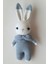 Mavi Miniş Tavşan Uyku Arkadaşı Amigurumi Organik Oyuncak 1