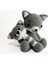Sevimli Kurt Oyuncak ve Çıngırak Takım Amigurumi Organik Oyuncak 1