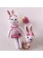 Yenidoğan Sevimli Tavşan Sepetli Takım Amigurumi Organik Oyuncak 5