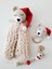 Sevimli Uykucu Ayıcık Yeni Doğan Seti Amigurumi Organik Oyuncak 1
