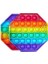 Pop It Duyusal Zihinsel Oyuncak ( Rainbow Renk, Sekizgen ) 2