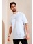 Oversize Yazı Baskılı Bisiklet Yaka % 100 Pamuk T Shirt Erkek T Shirt 5721020 1