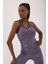 Eflatun Kadın Çapraz Askılı Kolsuz Standart Kalıp Spor ATLET-97094 1