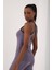 Eflatun Kadın Çapraz Askılı Kolsuz Standart Kalıp Spor ATLET-97094 3