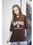 Unisex Harvard Tshirt Kahverengi 3