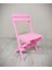 Ahşap Katlanır Masa-Sandalye Takım (Kırmızı-Pembe) 3