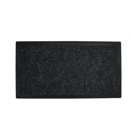 Dekoratif Nem Alıcı Toz Alıcı Siyah Kapı Önü Paspası 462703