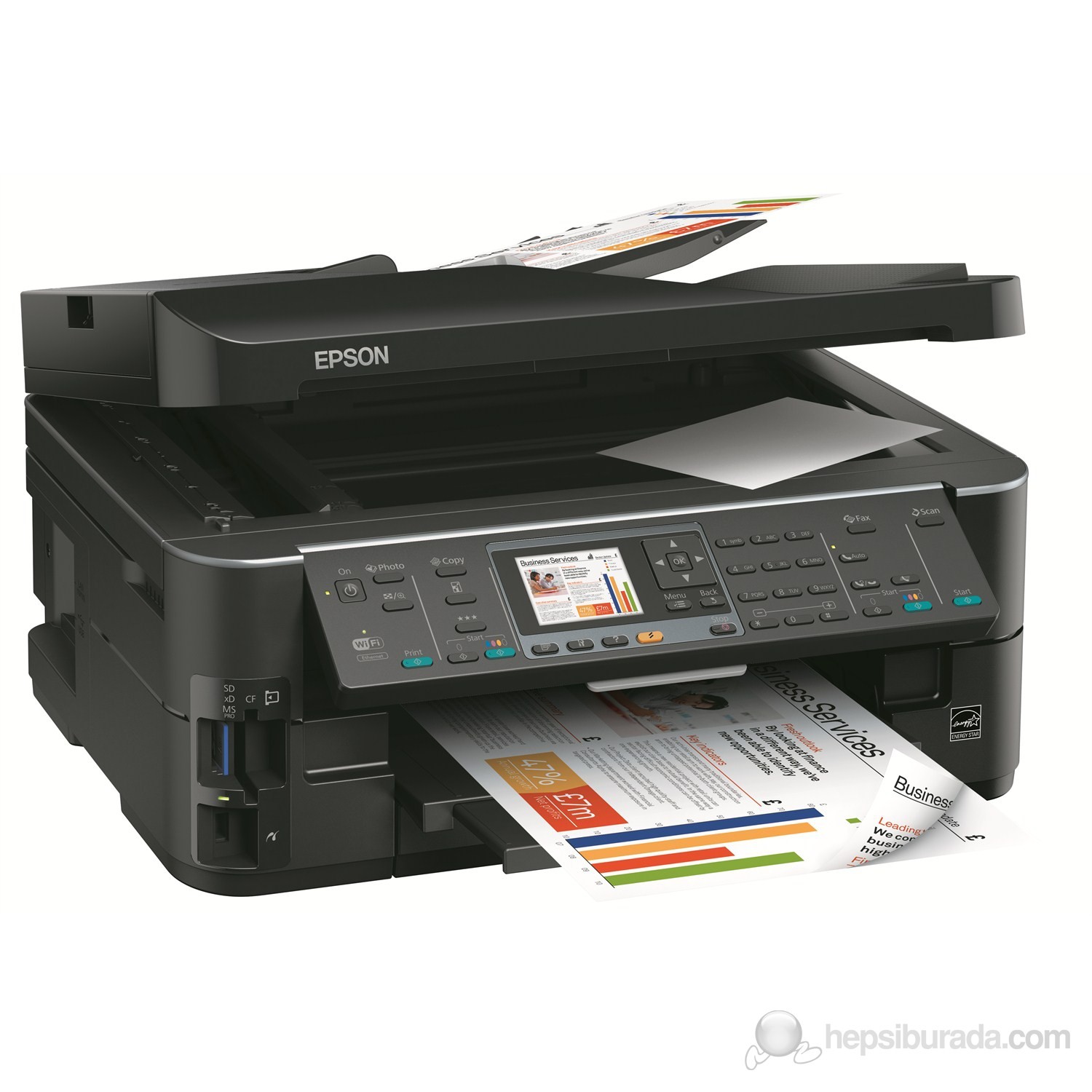 Drucker Epson Stylus Office Bx 635 Fwd Epson Stylus Office Bx635FWD Wi-Fi Dublex Fax + Fotokopi + Fiyatı